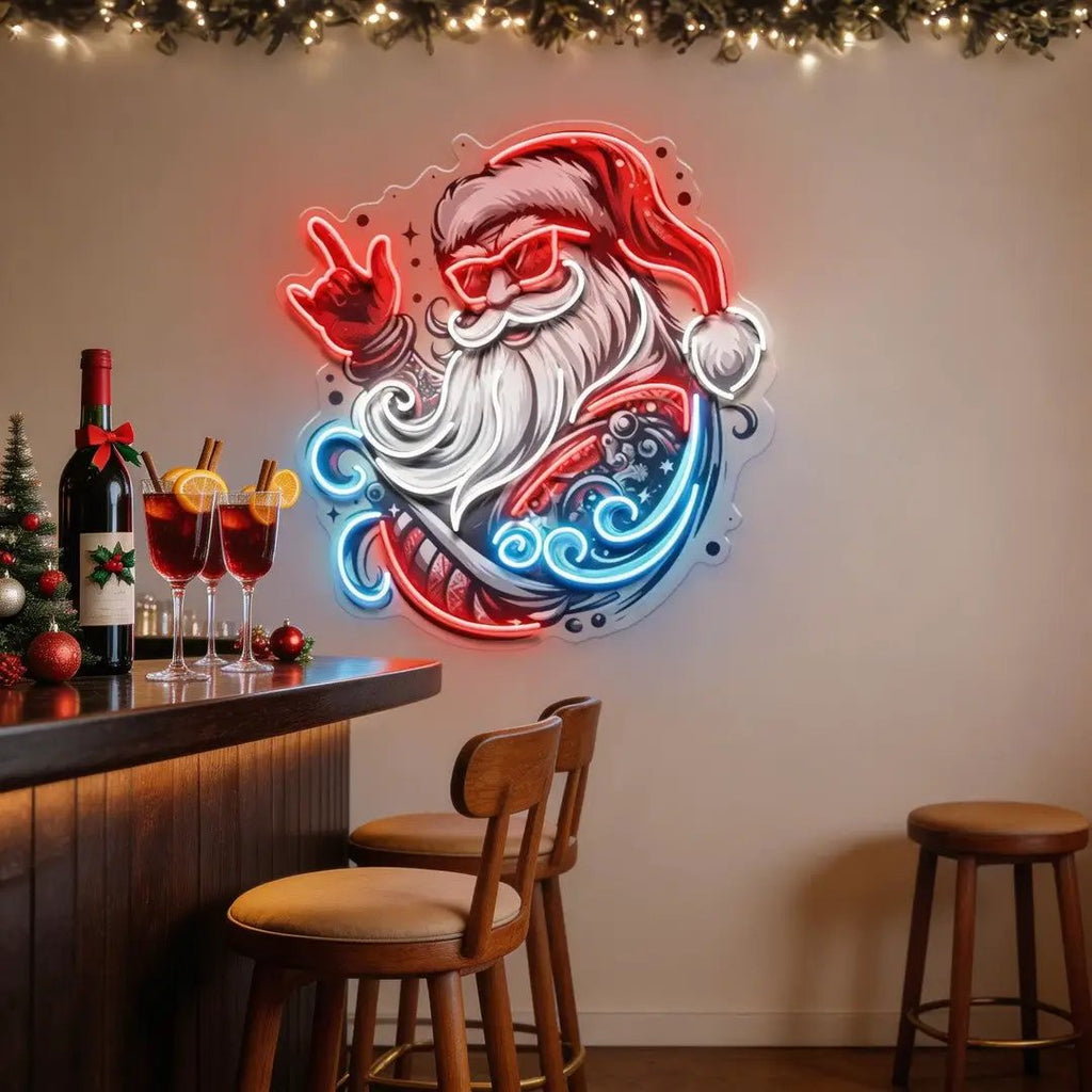 Mecha Santa Rock LED Neon Sign Light Pop Art