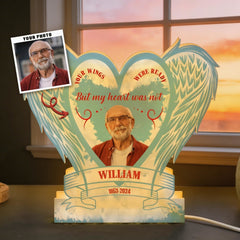 Memorial Night Light Your Wings Were Ready - Personalized Photo Light Box