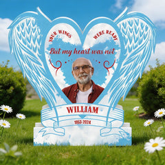 Memorial Night Light Your Wings Were Ready - Personalized Photo Light Box