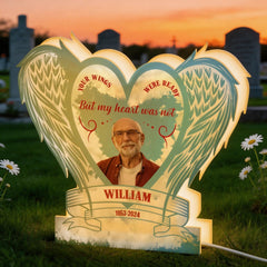 Memorial Night Light Your Wings Were Ready - Personalized Photo Light Box