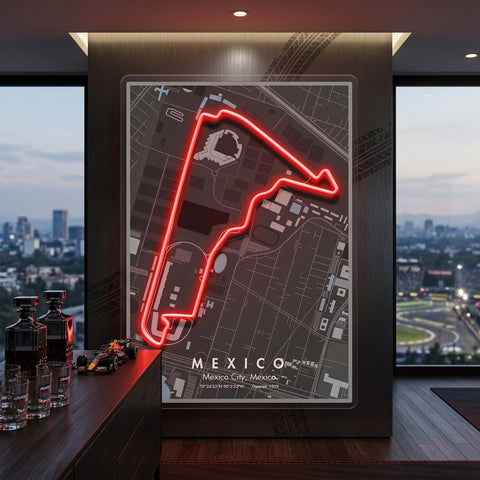 Mexico City Formula F1 Circuit LED Neon Sign Light Pop Art