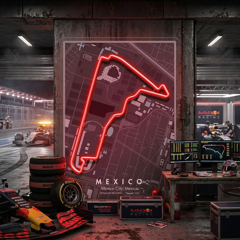 Mexico City Formula F1 Circuit LED Neon Sign Light Pop Art