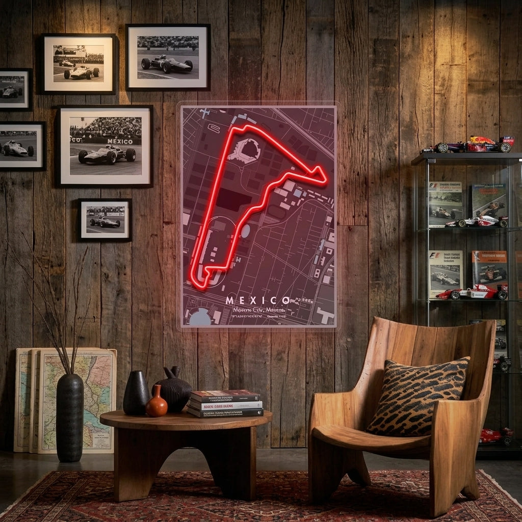 Mexico City Formula F1 Circuit LED Neon Sign Light Pop Art