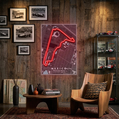Mexico City Formula F1 Circuit LED Neon Sign Light Pop Art