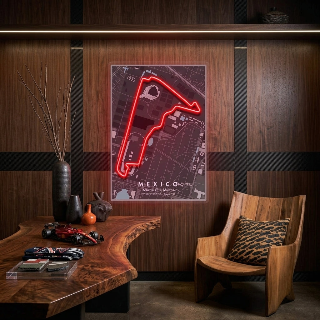 Mexico City Formula F1 Circuit LED Neon Sign Light Pop Art