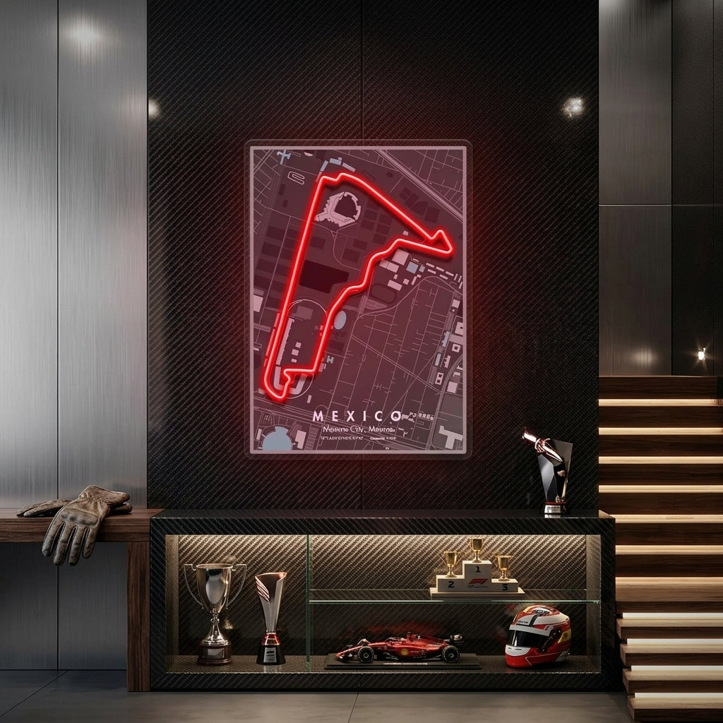 Mexico City Formula F1 Circuit LED Neon Sign Light Pop Art