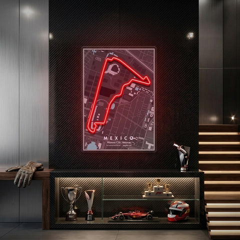 Mexico City Formula F1 Circuit LED Neon Sign Light Pop Art