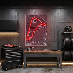 Mexico City Formula F1 Circuit LED Neon Sign Light Pop Art