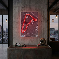 Mexico City Formula F1 Circuit LED Neon Sign Light Pop Art