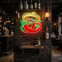 Mexico Red Hot Chili Peppe LED Neon Sign Light Pop Art