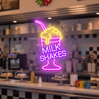 Milkshake Neon Sign Coffee Shop Neon Sign