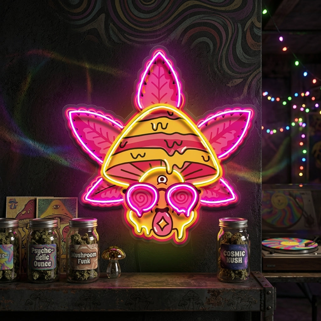 Mind Melt Mushroom LED Neon Sign Light Pop Art