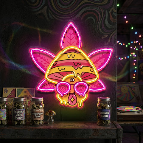 Mind Melt Mushroom LED Neon Sign Light Pop Art