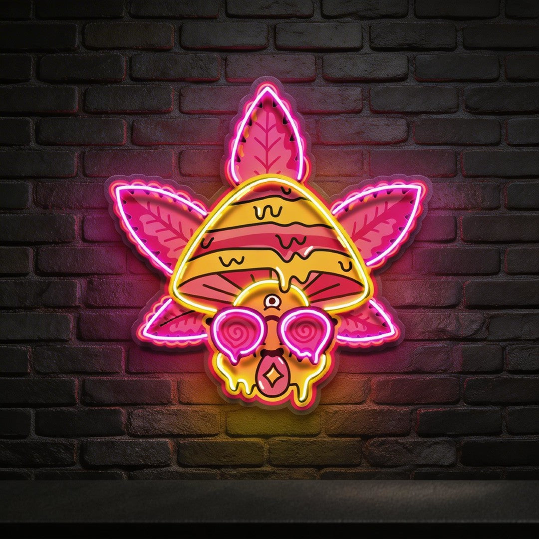 Mind Melt Mushroom LED Neon Sign Light Pop Art