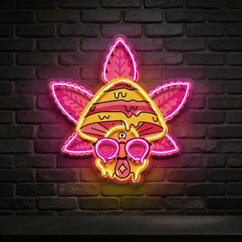 Mind Melt Mushroom LED Neon Sign Light Pop Art