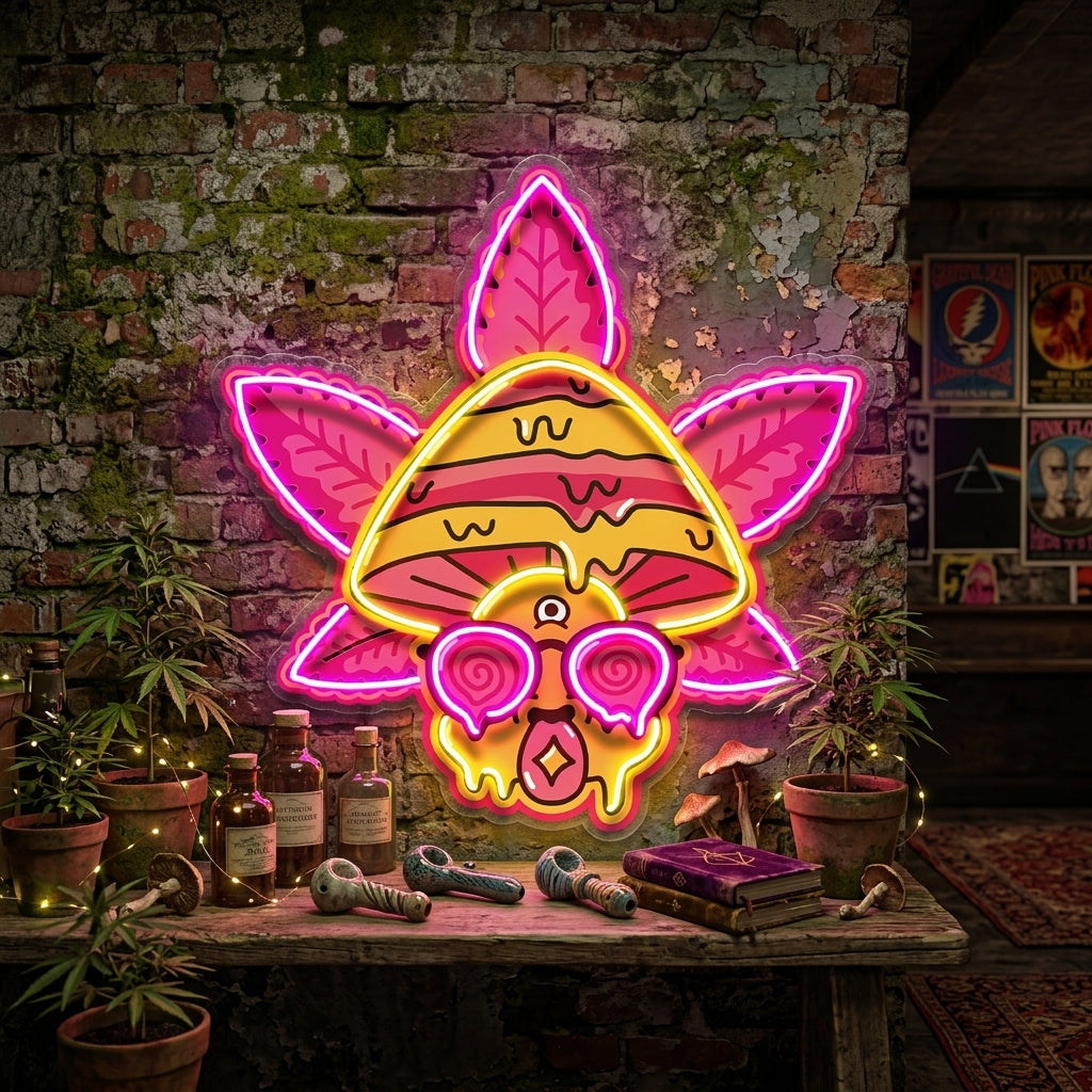 Mind Melt Mushroom LED Neon Sign Light Pop Art