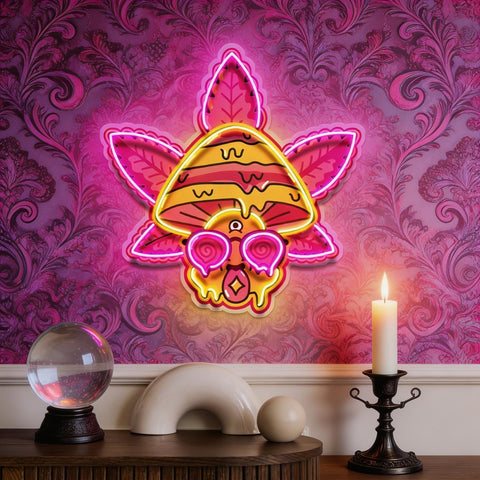 Mind Melt Mushroom LED Neon Sign Light Pop Art