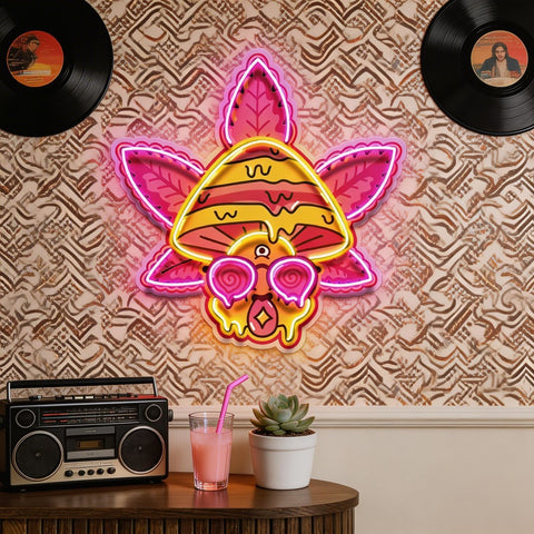 Mind Melt Mushroom LED Neon Sign Light Pop Art