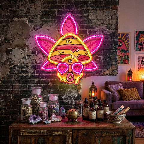 Mind Melt Mushroom LED Neon Sign Light Pop Art