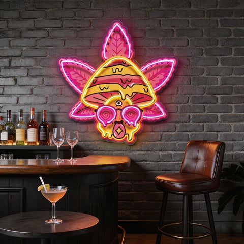 Mind Melt Mushroom LED Neon Sign Light Pop Art