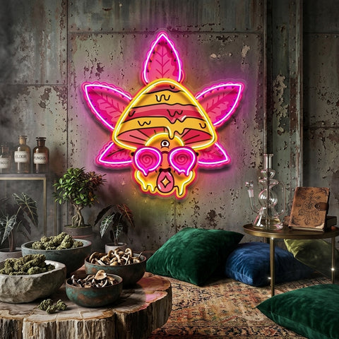 Mind Melt Mushroom LED Neon Sign Light Pop Art