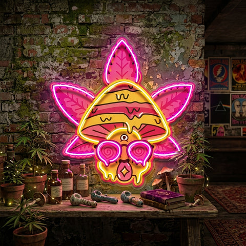 Mind Melt Mushroom LED Neon Sign Light Pop Art