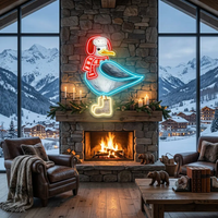 Winter Seagull Neon Sign – Cozy LED Wall Light for Christmas & Holiday Home Décor