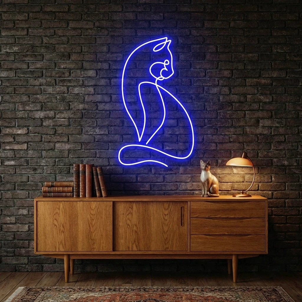 Minimalist Cat Led Neon Sign Light