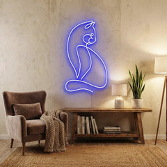 Minimalist Cat Led Neon Sign Light