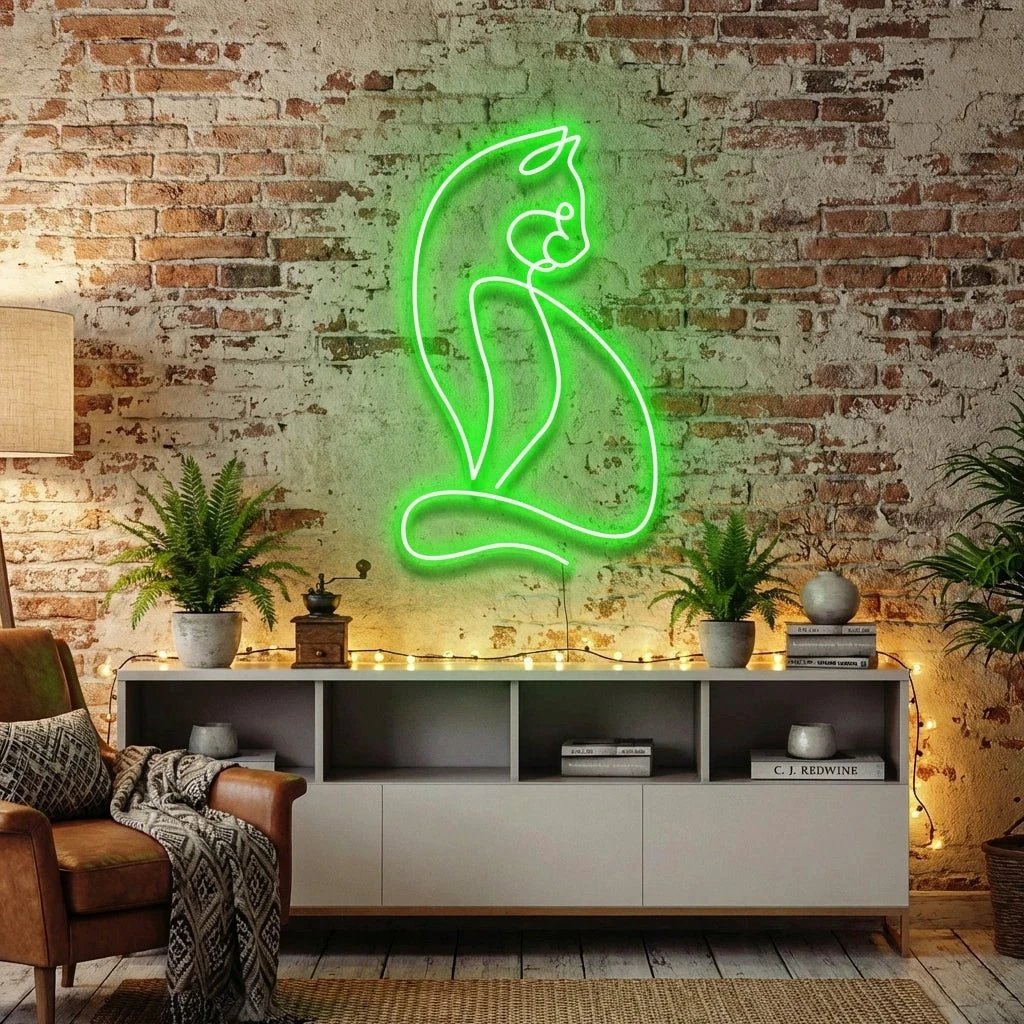 Minimalist Cat Led Neon Sign Light