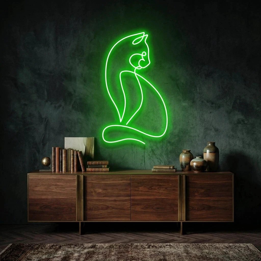 Minimalist Cat Led Neon Sign Light
