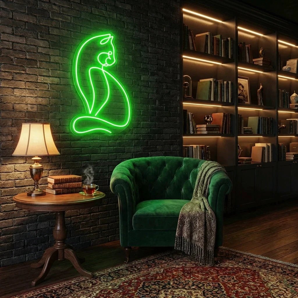 Minimalist Cat Led Neon Sign Light