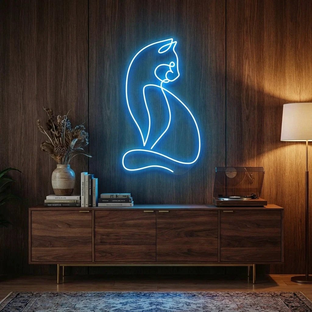 Minimalist Cat Led Neon Sign Light