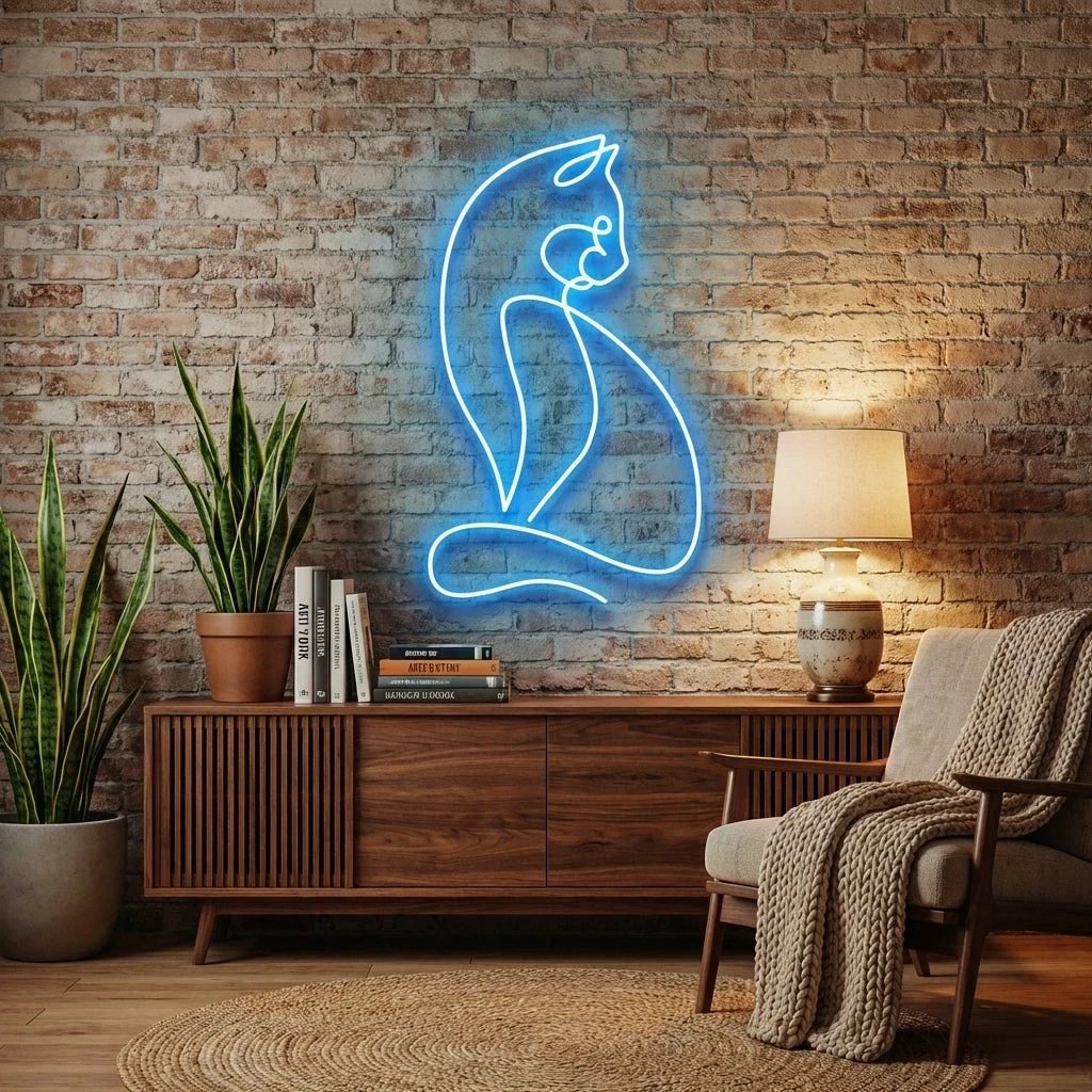 Minimalist Cat Led Neon Sign Light