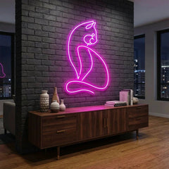 Minimalist Cat Led Neon Sign Light