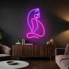 Minimalist Cat Led Neon Sign Light