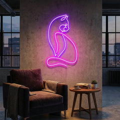 Minimalist Cat Led Neon Sign Light