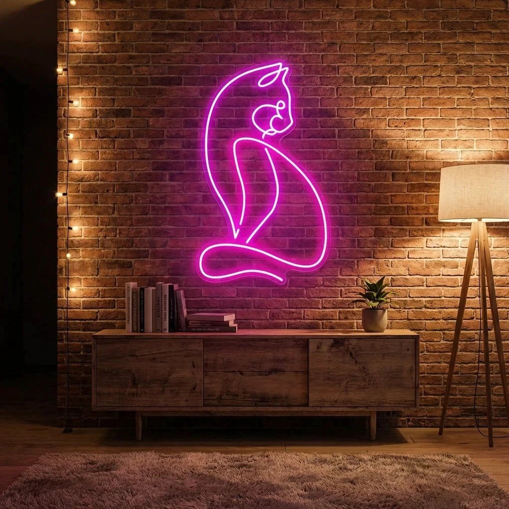 Minimalist Cat Led Neon Sign Light