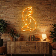 Minimalist Cat Led Neon Sign Light
