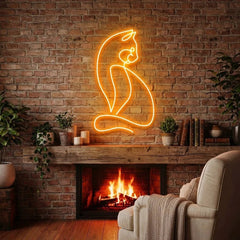 Minimalist Cat Led Neon Sign Light