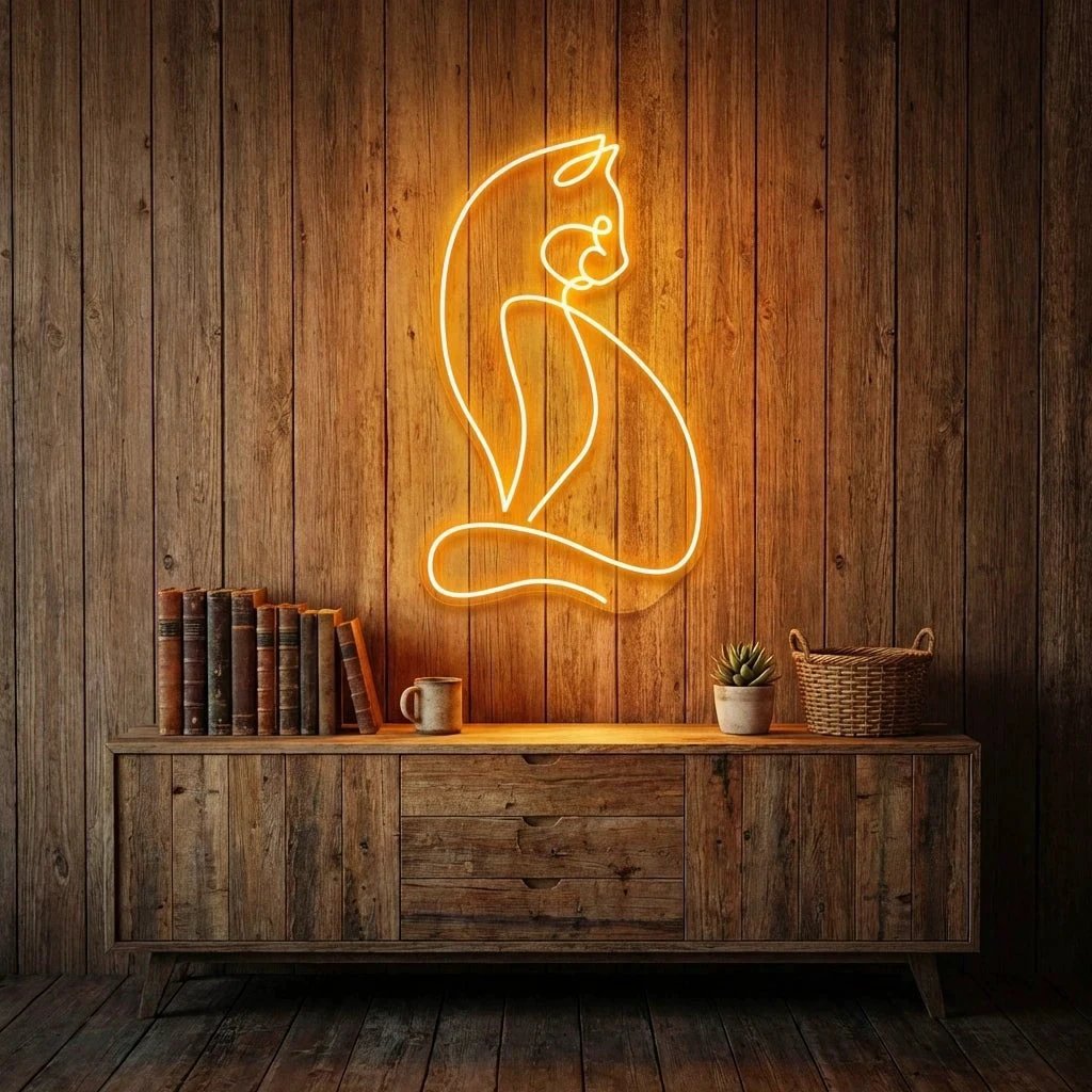 Minimalist Cat Led Neon Sign Light