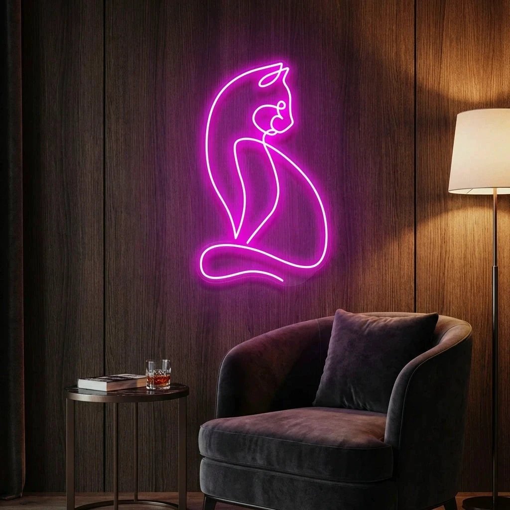 Minimalist Cat Led Neon Sign Light