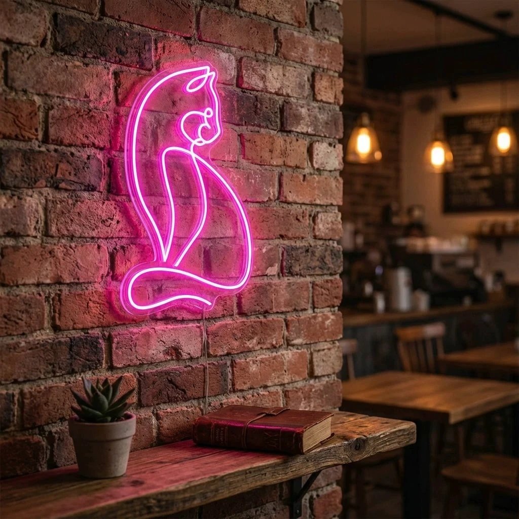 Minimalist Cat Led Neon Sign Light