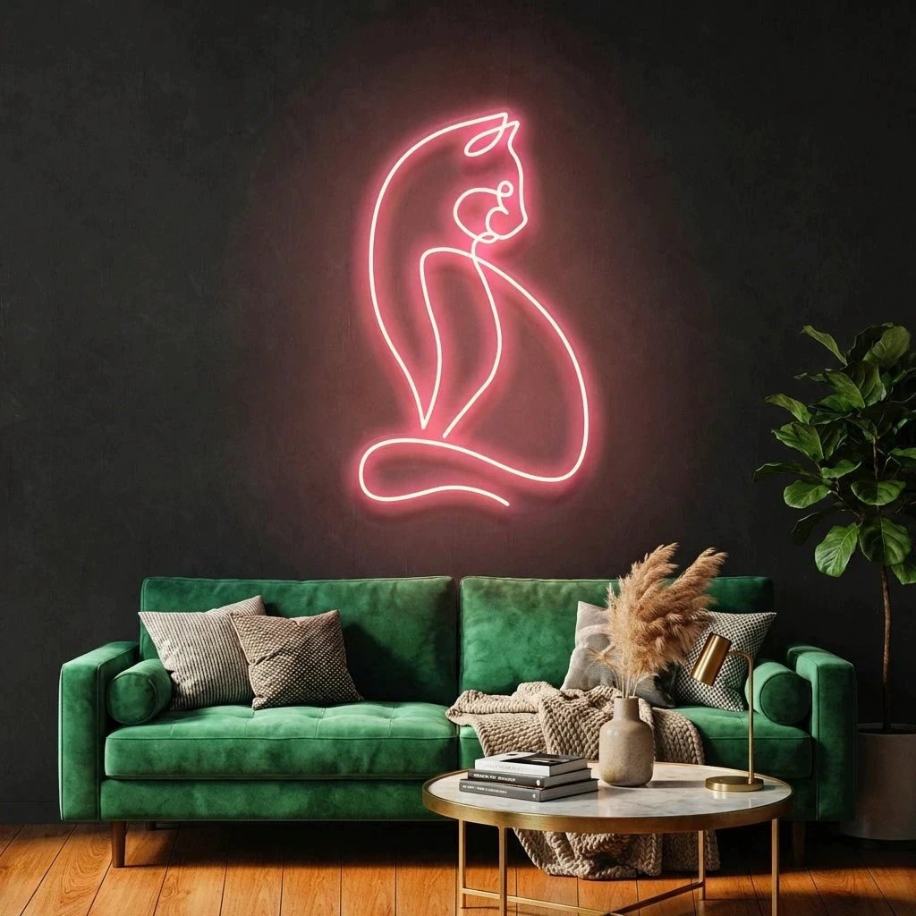Minimalist Cat Led Neon Sign Light