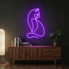 Minimalist Cat Led Neon Sign Light