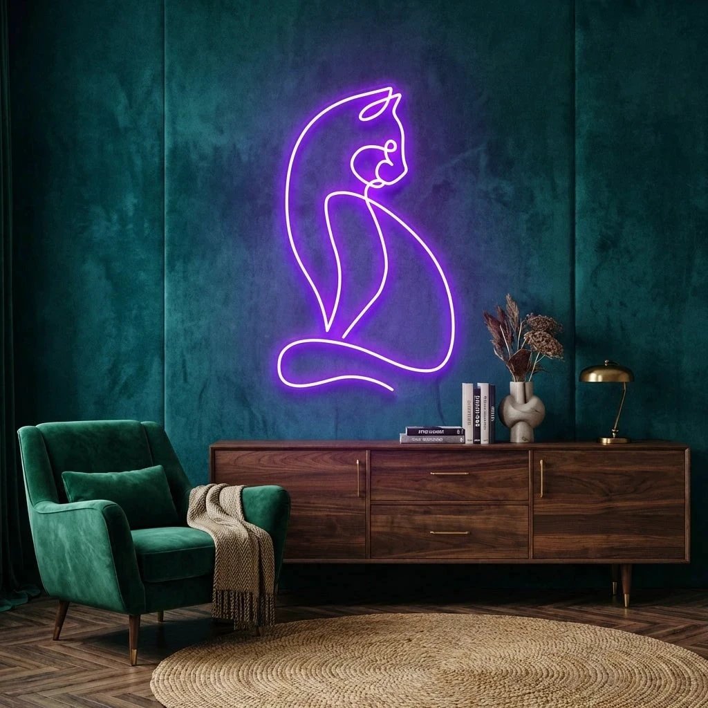 Minimalist Cat Led Neon Sign Light