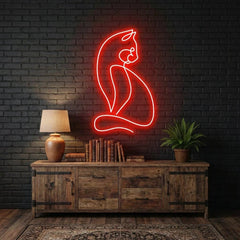 Minimalist Cat Led Neon Sign Light
