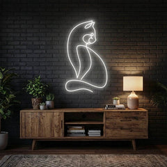 Minimalist Cat Led Neon Sign Light