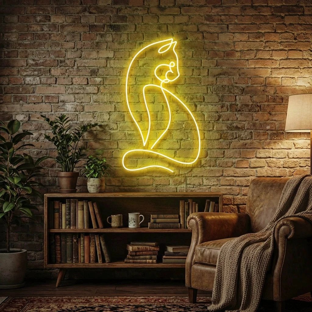 Minimalist Cat Led Neon Sign Light