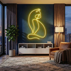 Minimalist Cat Led Neon Sign Light